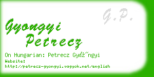 gyongyi petrecz business card